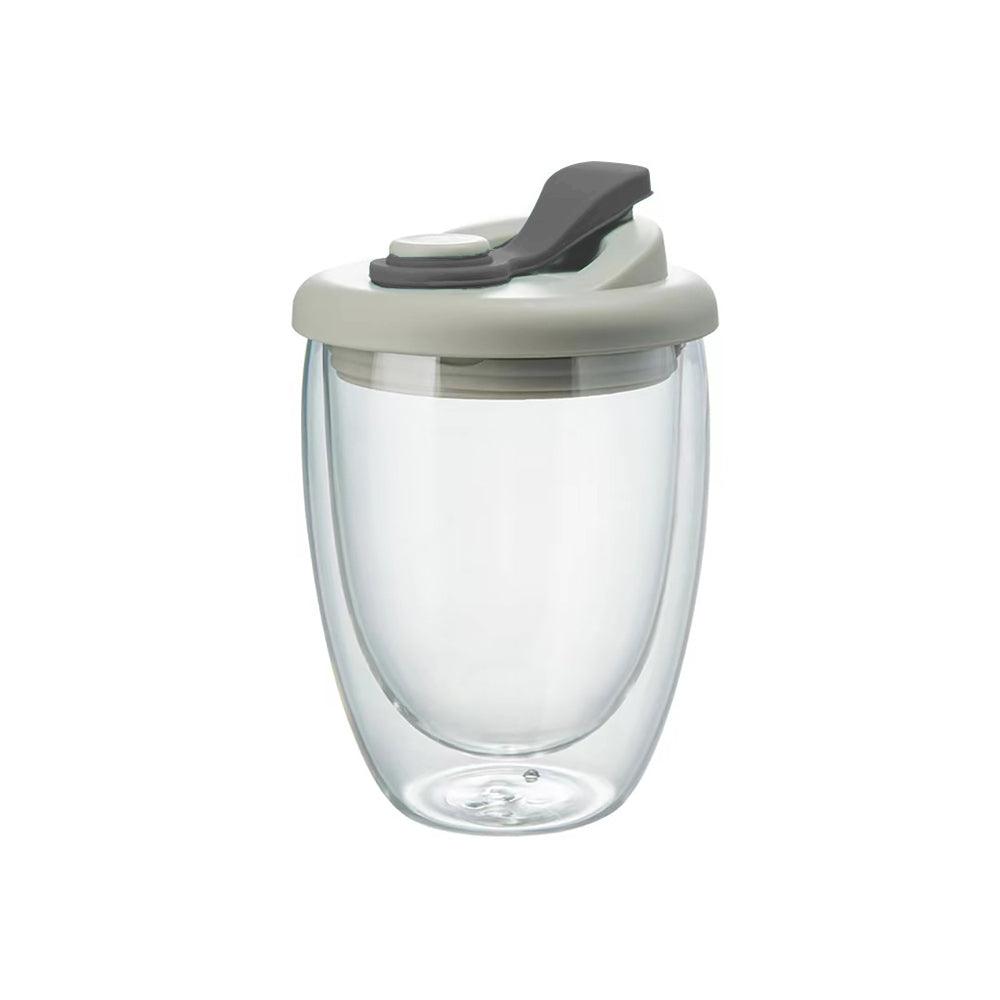 Double Wall Glass Mug with Lid - Pryltorpet.se
